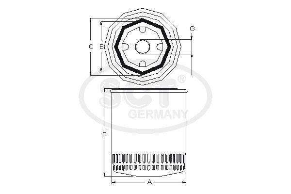 SCT GERMANY Eļļas filtrs SM 126